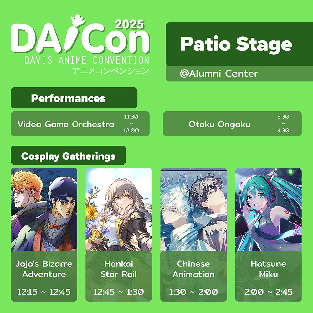 2025 DAiCon stage schedule