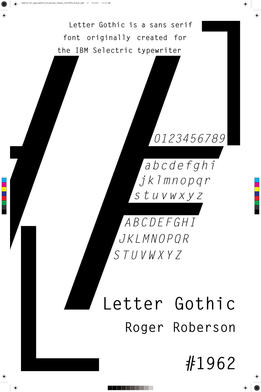 letter gothic poster